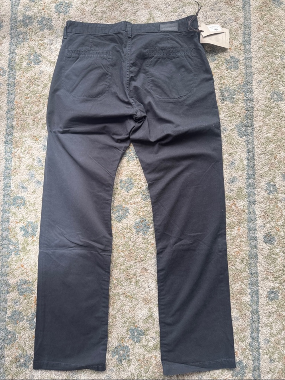 Grown & Sewn Men's Legend Black Chino Pants - Straight Leg - 34